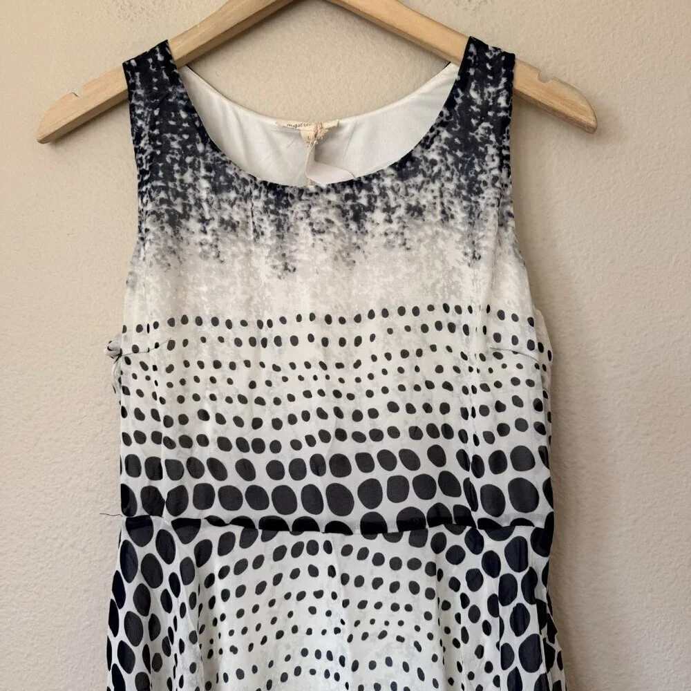 Mystree Navy White Print Sleeveless Dress Womens Size Large New With Tags - Picture 2 of 6